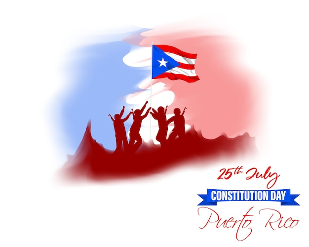 Vector illustration for Puerto Rico Constitution day