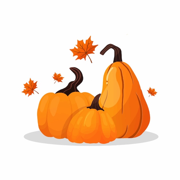 Vector Illustration Pumpkin Colorful Gradient Mascot