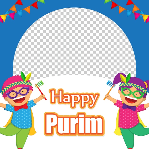 Vector illustration for Purim festival greeting