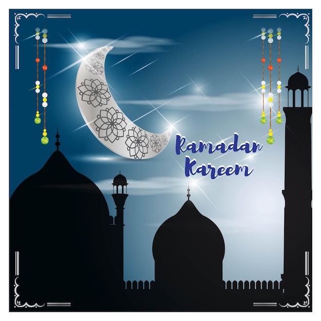 Vector illustration of Ramadan Kareem greeting