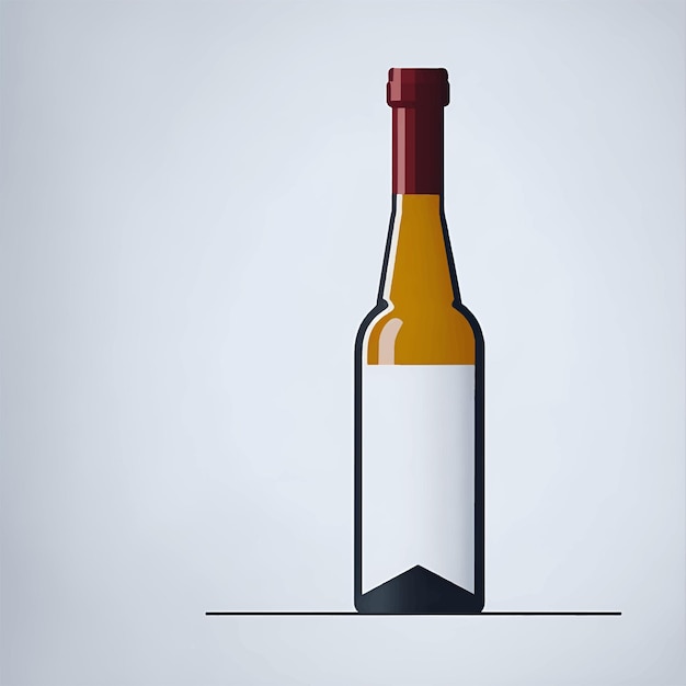 Vector vector illustration of realistic wine bottle icon