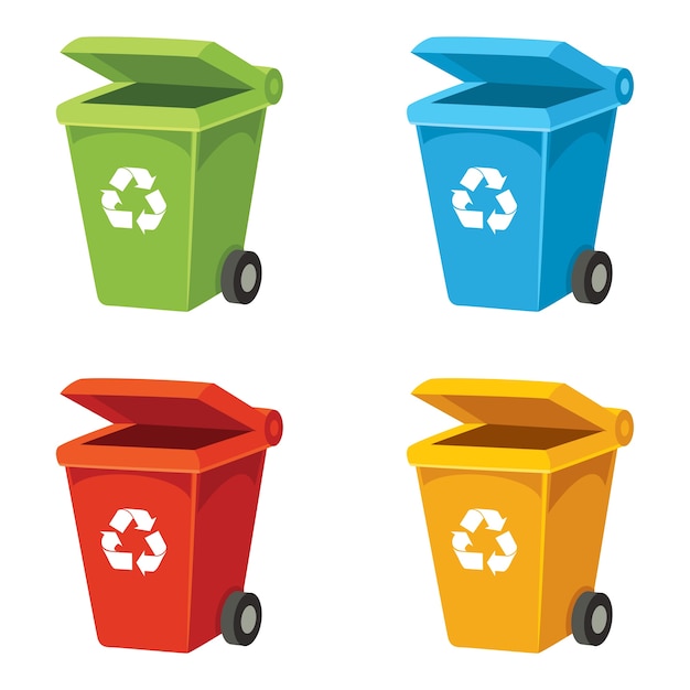 Vector Illustration Of Recycling Bin