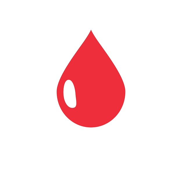 vector illustration of red blood drop template icon