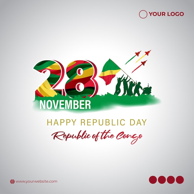 Vector illustration for republic day Congo flyer banner poster card