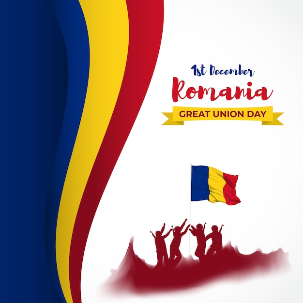 Vector illustration of Romania Great Union Da