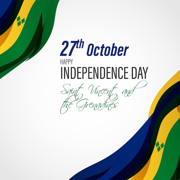 Vector illustration for saint vincent  the grenadines independence day-27 October