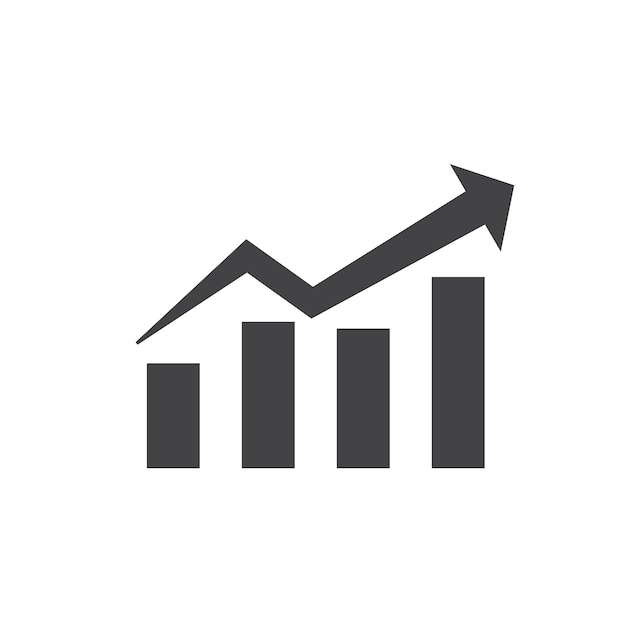 vector illustration of sales chart icon growth chart