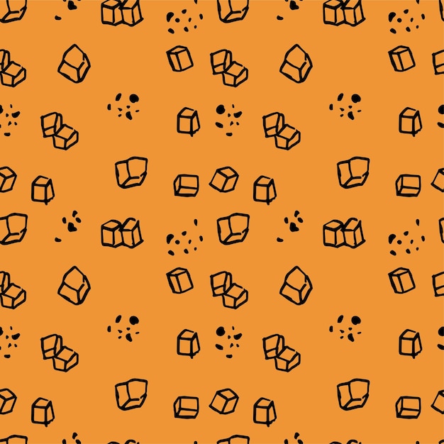 Vector illustration salted caramel pieces Seamless pattern