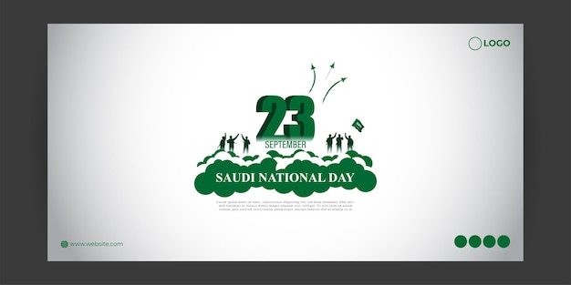 Vector illustration of Saudi Arabia Independence Day social media story feed template