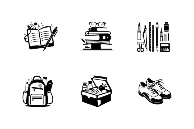 Vector Illustration of School Accessories set