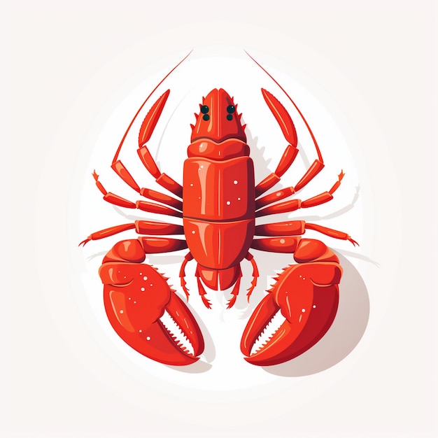 vector illustration sea ocean lobster seafood food isolated animal design restaurant shel