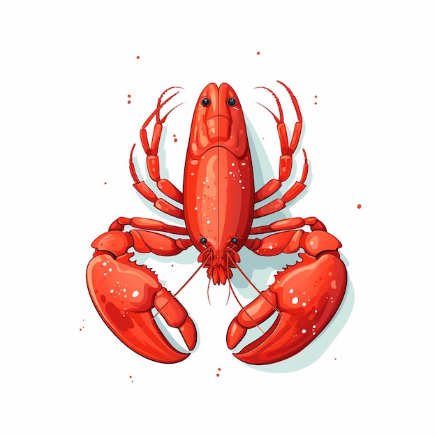 vector illustration sea ocean lobster seafood food isolated animal design restaurant shel