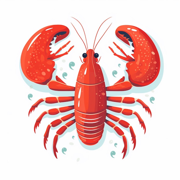 vector illustration sea ocean lobster seafood food isolated animal design restaurant shel