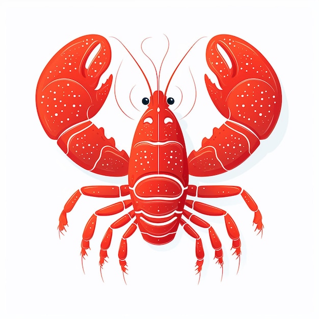 vector illustration sea ocean lobster seafood food isolated animal design restaurant shel