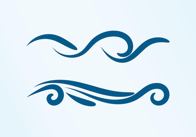 Vector illustration of sea waves natural water