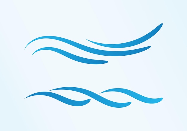 Vector illustration of sea waves natural water