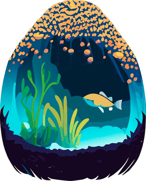 Vector illustration of sea