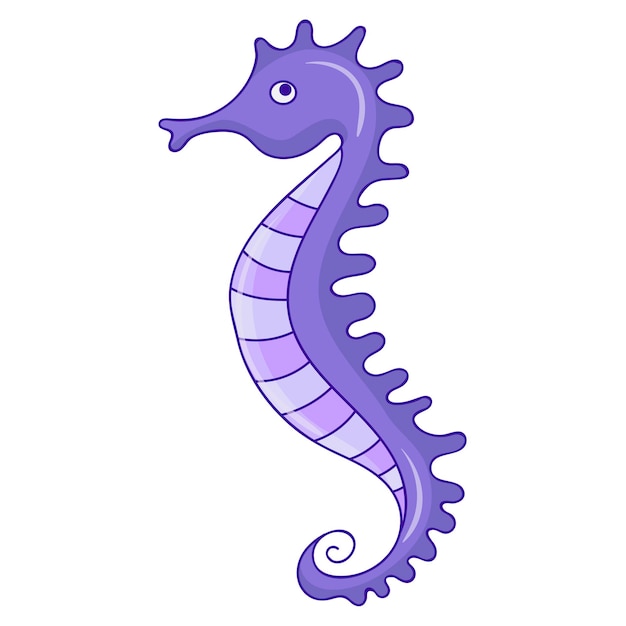 Vector illustration of seahorse cartoon