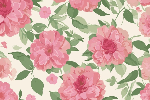 Vector illustration of a seamless floral pattern