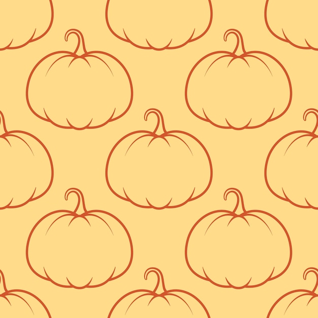 vector illustration a seamless pattern of pumpkins