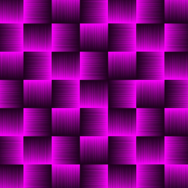 Vector illustration of a set of squares in purple color with lines of different gradient