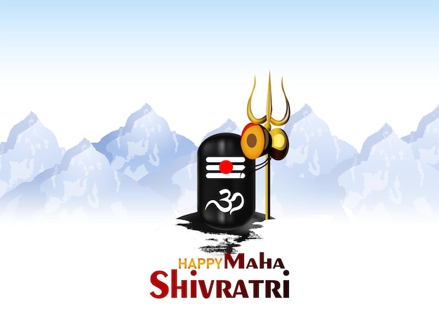 Vector illustration of shivji for happy maha shivratri