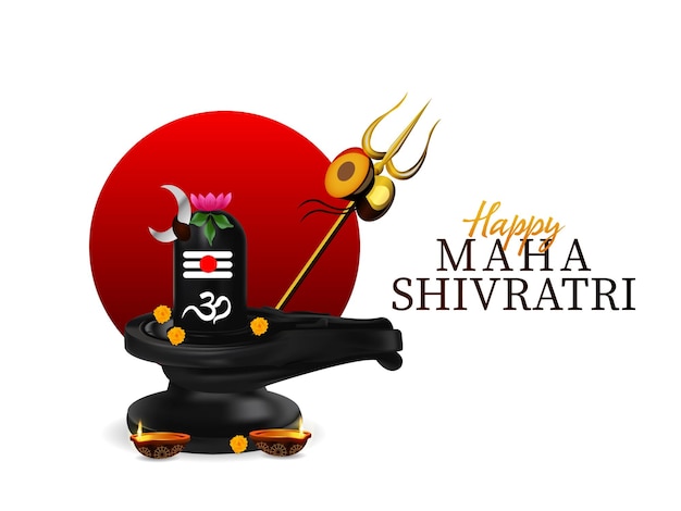 Vector vector illustration of shivji for happy maha shivratri