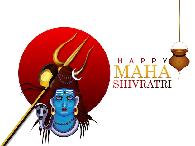 Vector illustration of shivji for happy maha shivratri