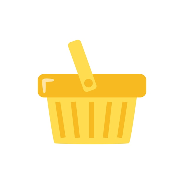 Vector illustration of shopping basket on white background