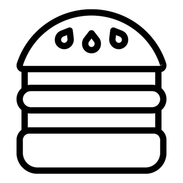 Vector illustration of a simple burger icon