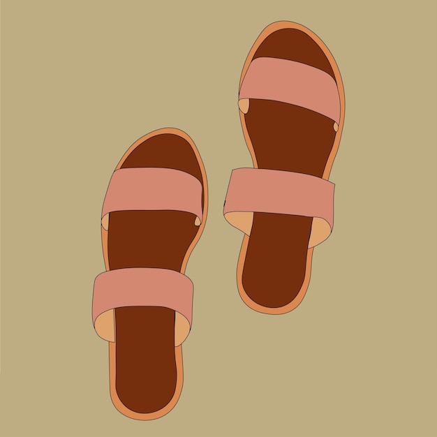 Vector illustration of simple female shoes