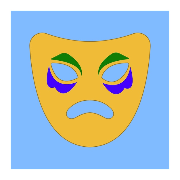 vector illustration of single carnival mask