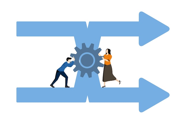 vector illustration of skills to manage company transformation or implement new process