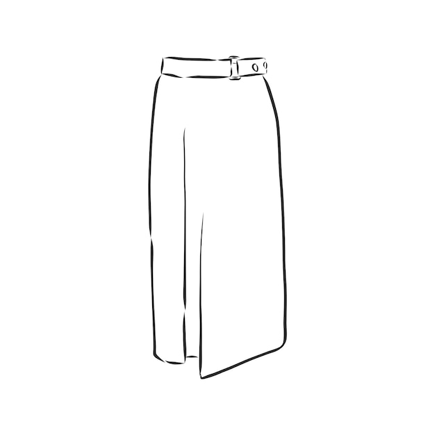 Vector illustration of skirts. Women's clothes. women's skirt, vector sketch illustration