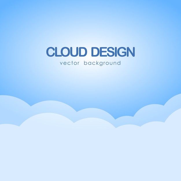 Vector illustration: Sky background with clouds.