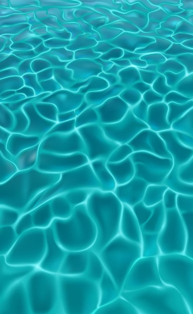 Vector illustration of small waves on the blue surface of the water in the pool Sketch forcreativity