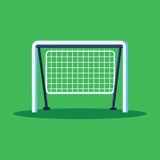 Vector a vector illustration of soccer goalpost and net drawing graphic