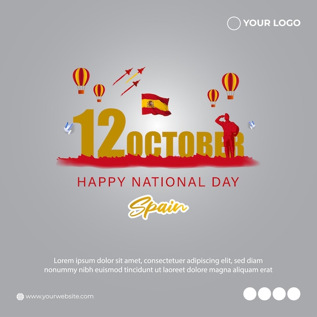 Vector illustration for Spain National Day banner