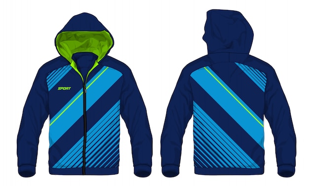 Vector illustration of sport hoodie jacket.