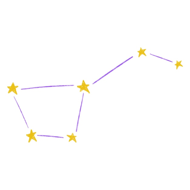 Vector illustration, stars pencil outline effect, hand drawn stars, doodles with pencils