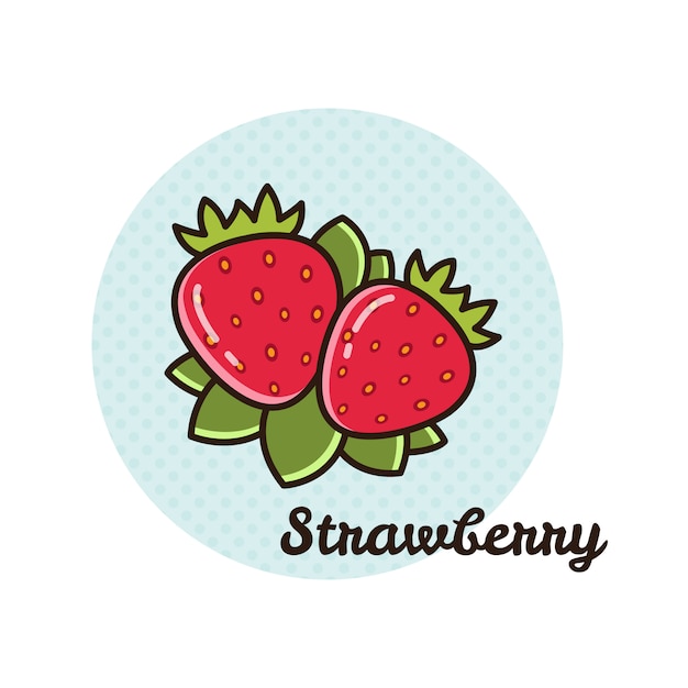 Vector illustration of strawberry.