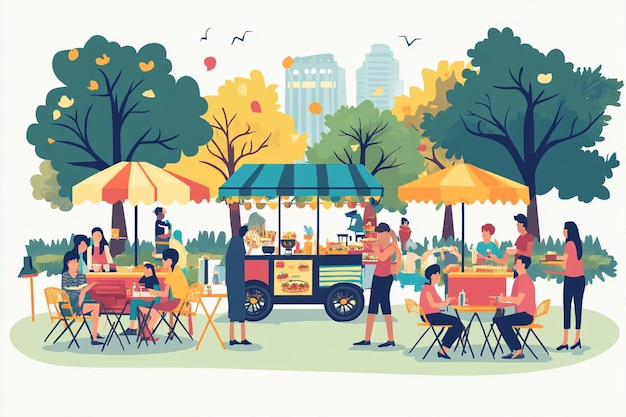 Vector Illustration Street Food Festival