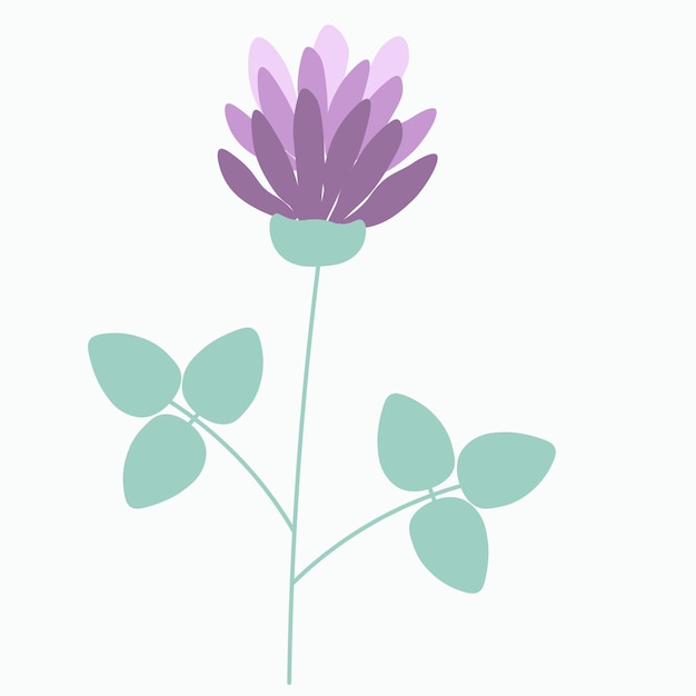 Vector illustration of a stylized clover flower