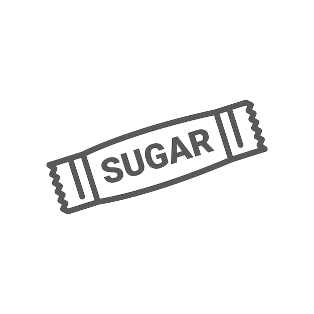 vector illustration of sugar sachet icon.