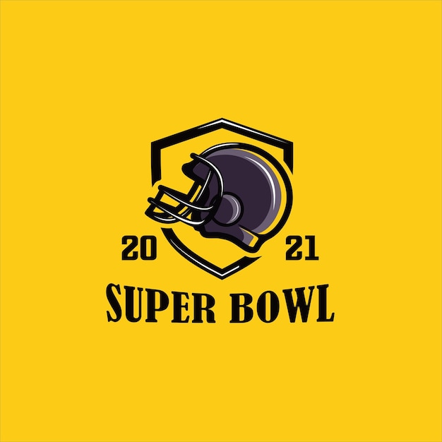 Vector illustration of Superbowl and American football badge in manual drawing style