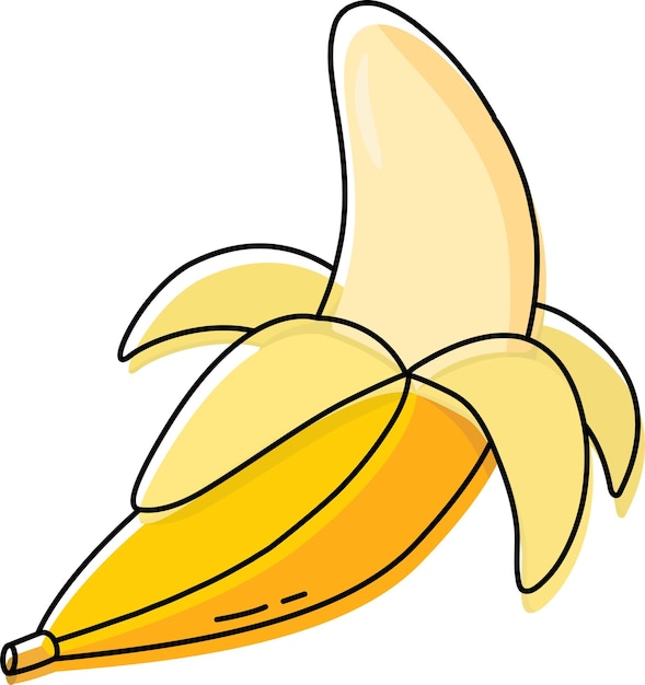 Vector illustration of a sweet banana Banana illustration is used for magazines booksapplication