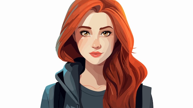 Vector Illustration of a Teenage Girl Avatar