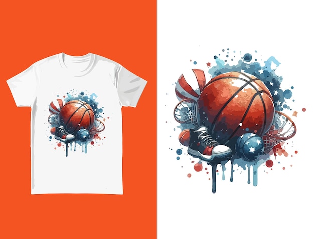 Vector vector illustration on the theme of basketball in brooklyn street sport typography tshirt