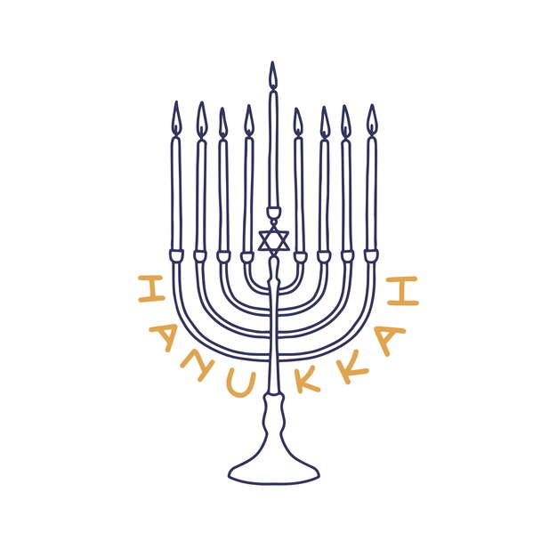 Vector illustration on the theme of Hanukkah on December 1018