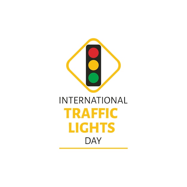 Vector illustration on the theme of International traffic lights day on August 5